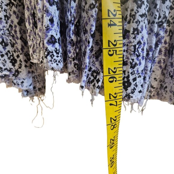 Free People Strapless Mini Dress  S Boho Vacation Tie-Front Ruffle Hem Resort we - Picture 8 of 16